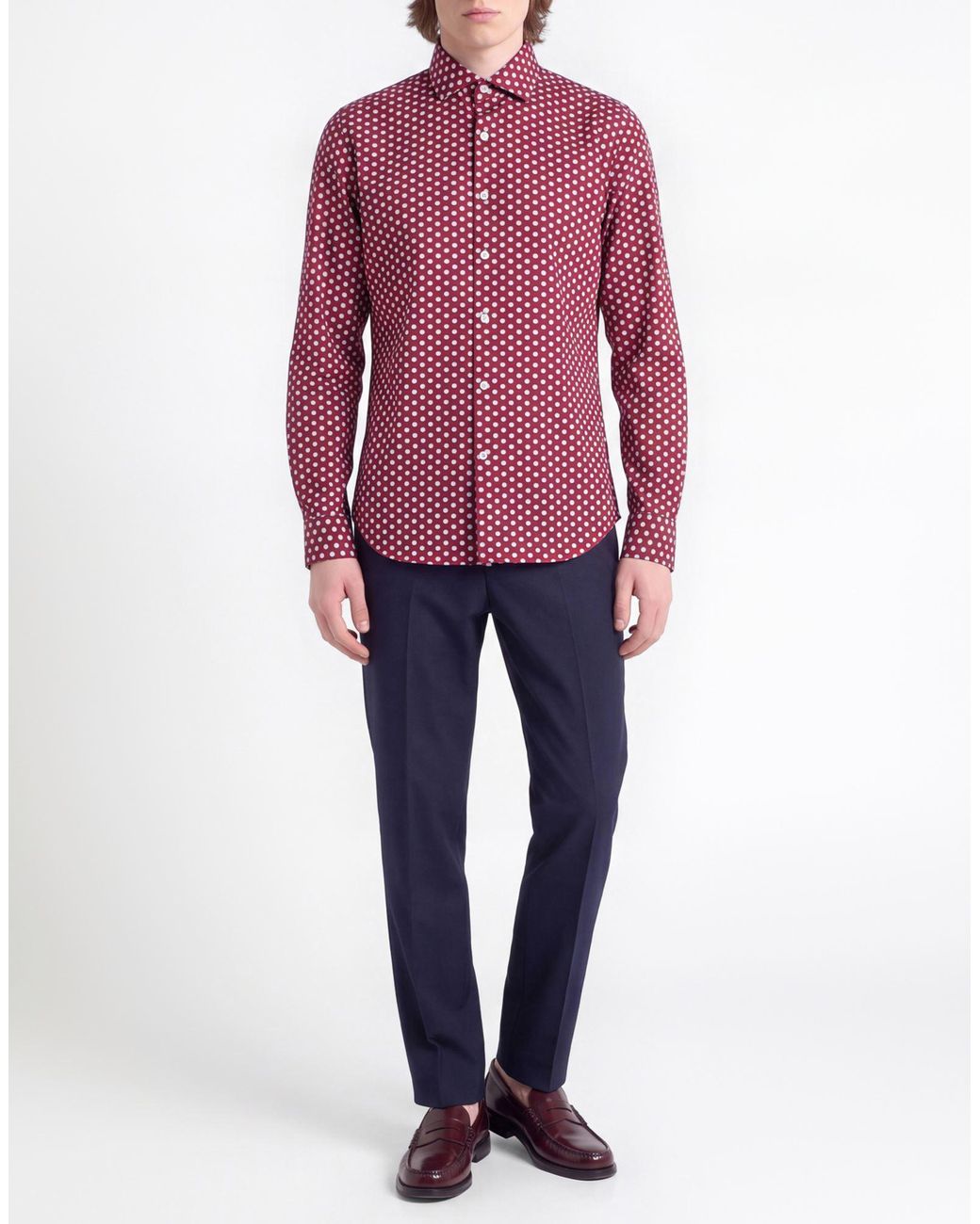 Sonrisa Red Shirt Cotton for men