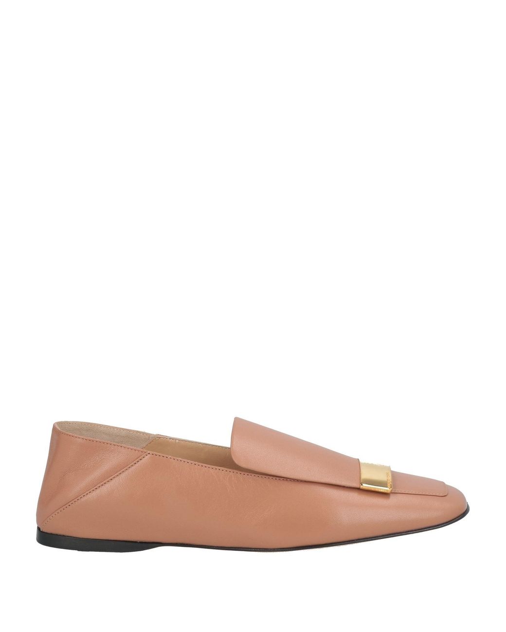 Sergio Rossi Pink Embellished Leather Square-Toe Loafers