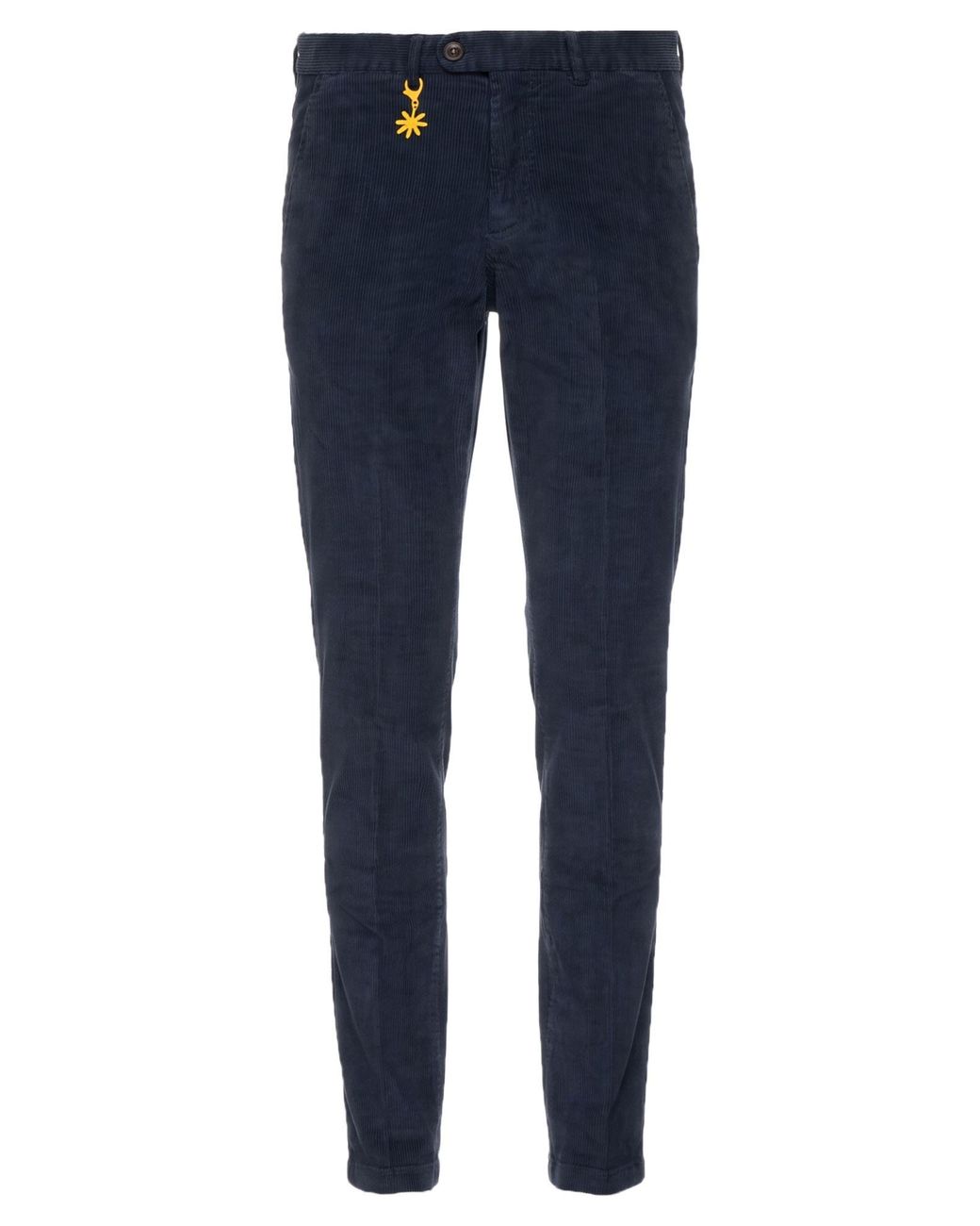Manuel Ritz Blue Pants Cotton, Lyocell, Elastane for men