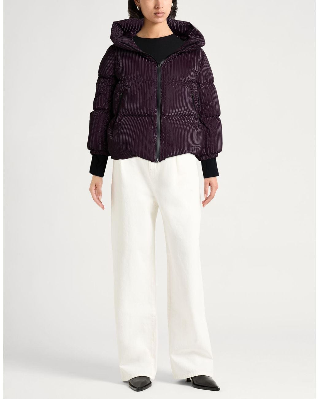 Herno Purple Plum Puffer Polyamide, Polyurethane
