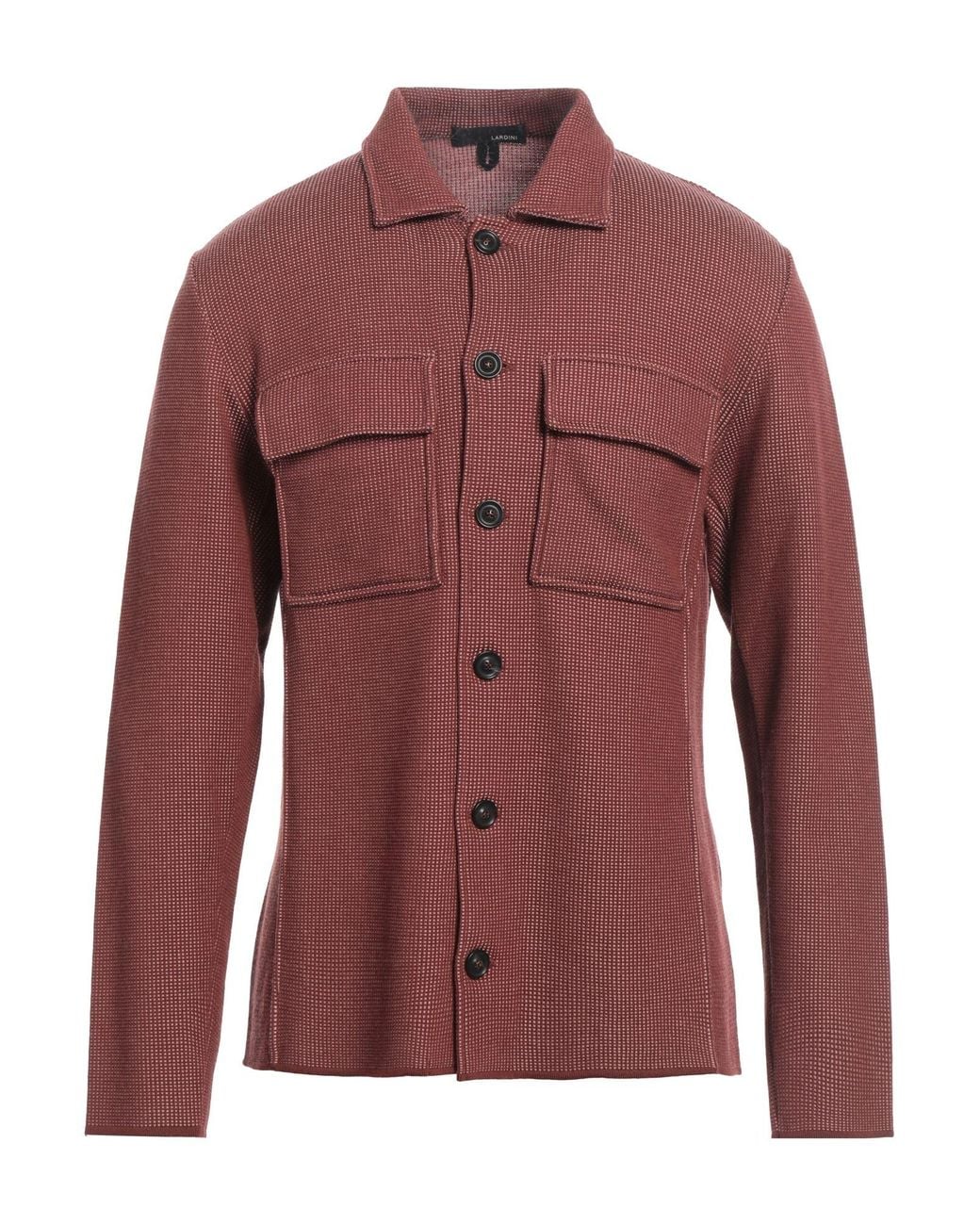 Lardini Red Brick Shirt Wool for men