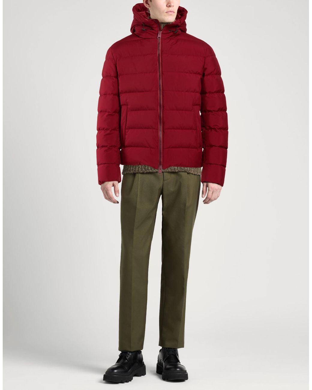 Herno Red Laminar Puffer Polyester for men