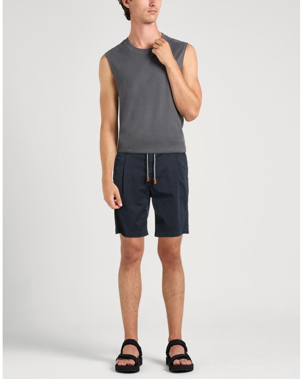 Eleventy Blue Shorts & Bermuda Shorts Cotton, Elastane for men