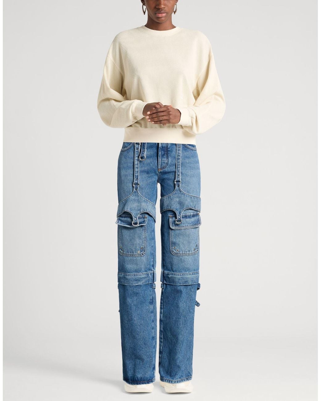 Off-White c/o Virgil Abloh Blue Jeans Cotton