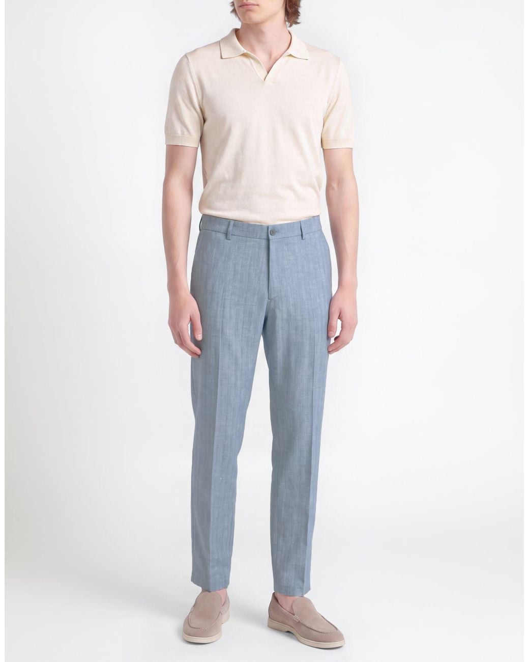 Drykorn Blue Drynamic Light Pants Linen, Wool, Polyester, Viscose, Elastane for men