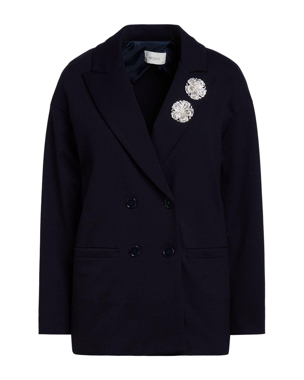 ViCOLO Blue Blazer Viscose, Polyamide, Elastane