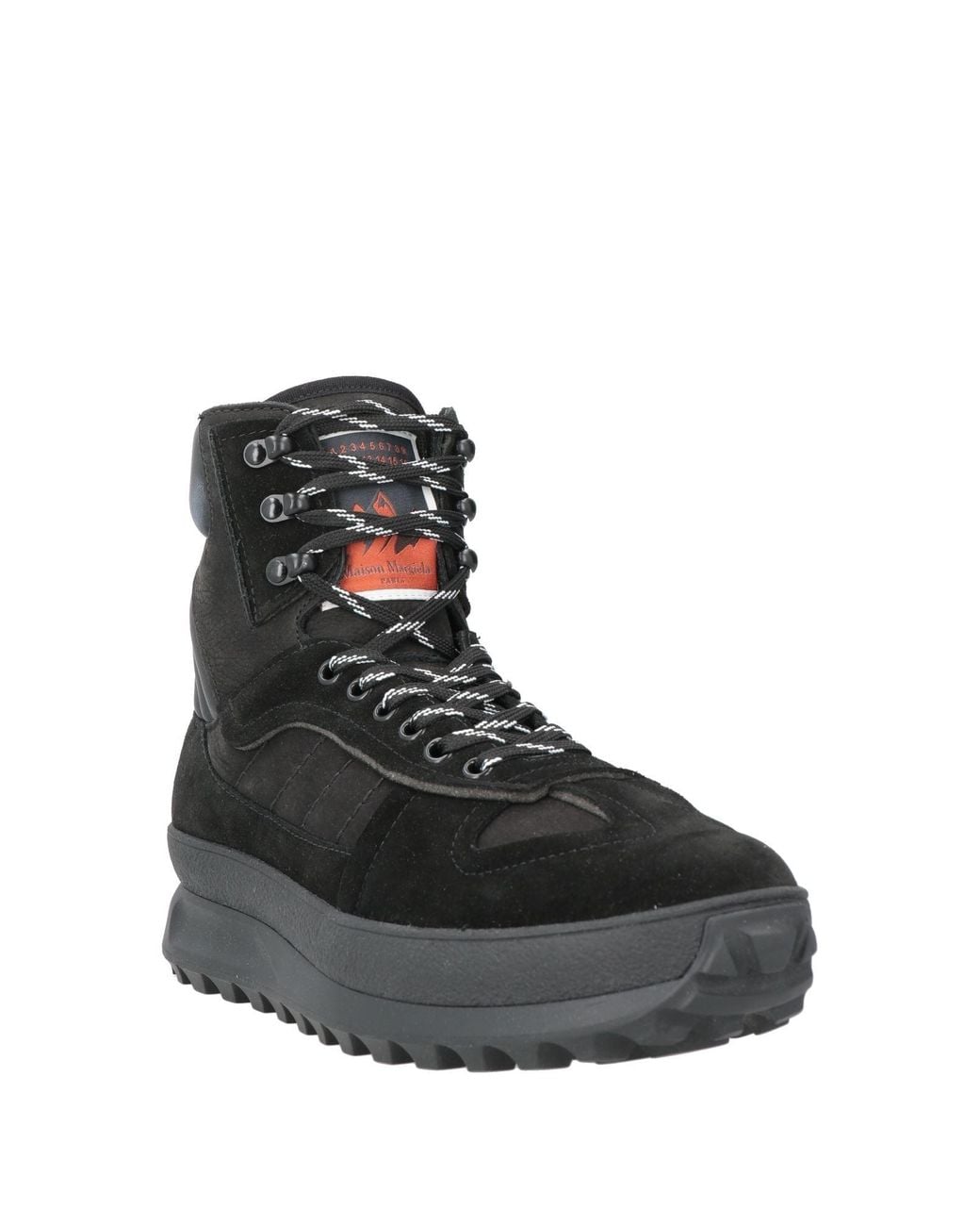 Maison Margiela Black Ankle Boots Leather, Textile Fibers for men