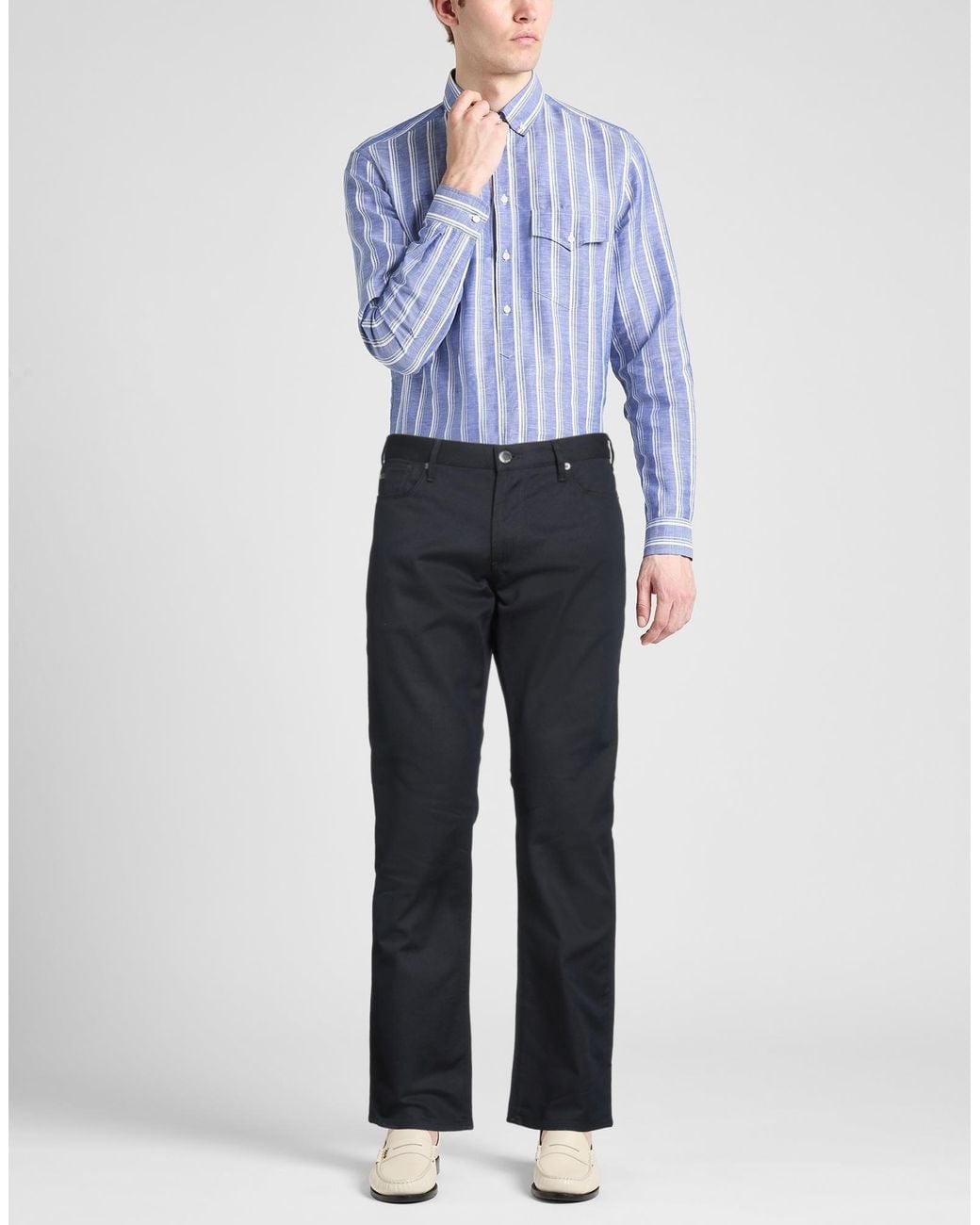 Emporio Armani Blue Trouser for men
