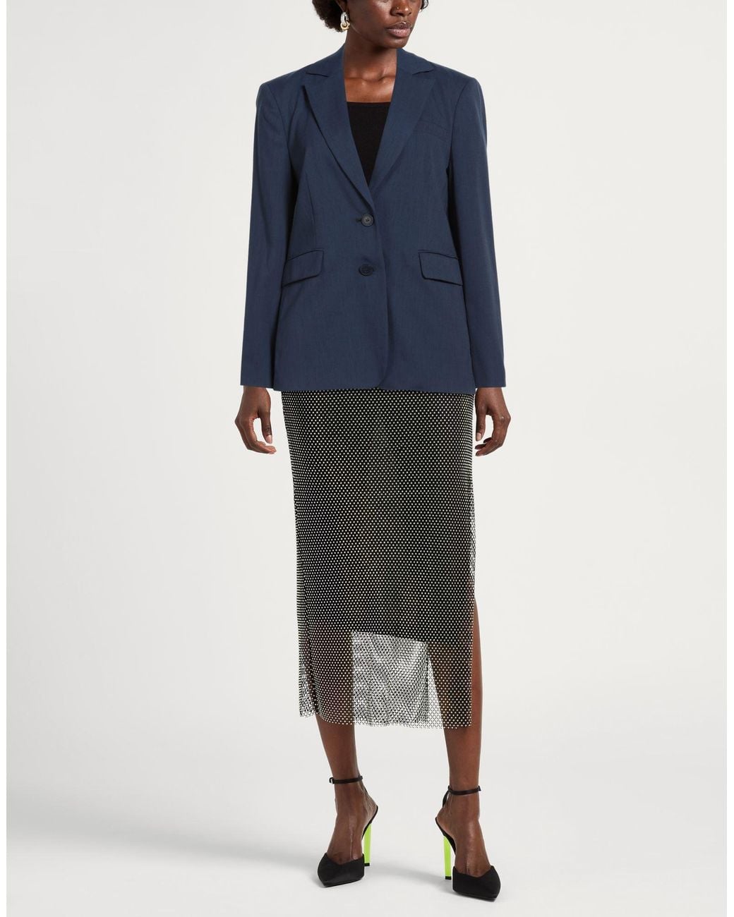 John Richmond Blue Blazer Polyester, Viscose, Elastane