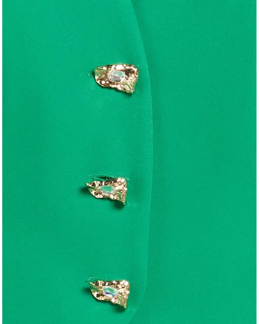 alma sanchez Green Tailored Vest Recycled Polyester, Elastane