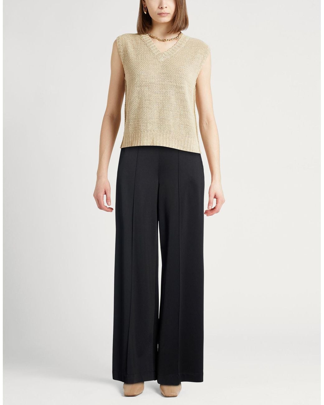 Max Mara Blue Pants Viscose, Polyamide, Elastane