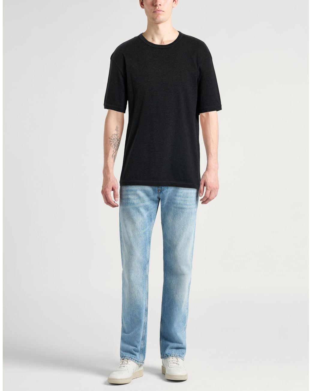 Majestic Filatures Black T-Shirt for men