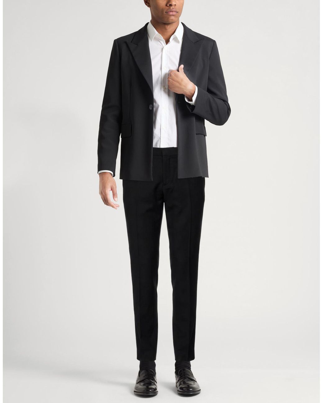 Emporio Armani Black Pants Cotton, Elastane for men