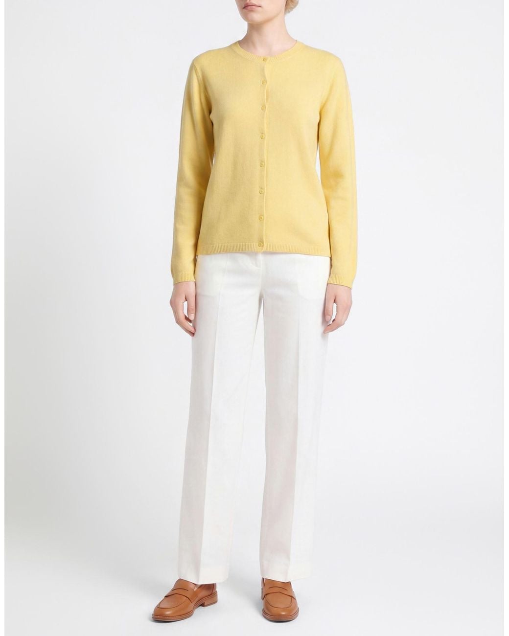 Rossopuro Yellow Cardigan Wool, Cashmere