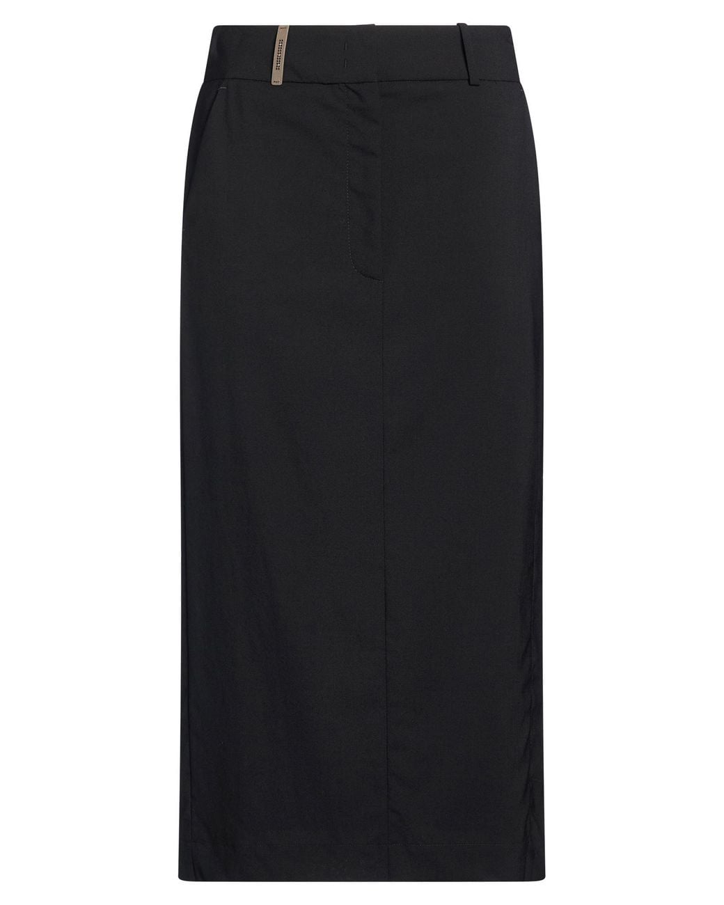Peserico Black Midi Skirt Virgin Wool, Elastane