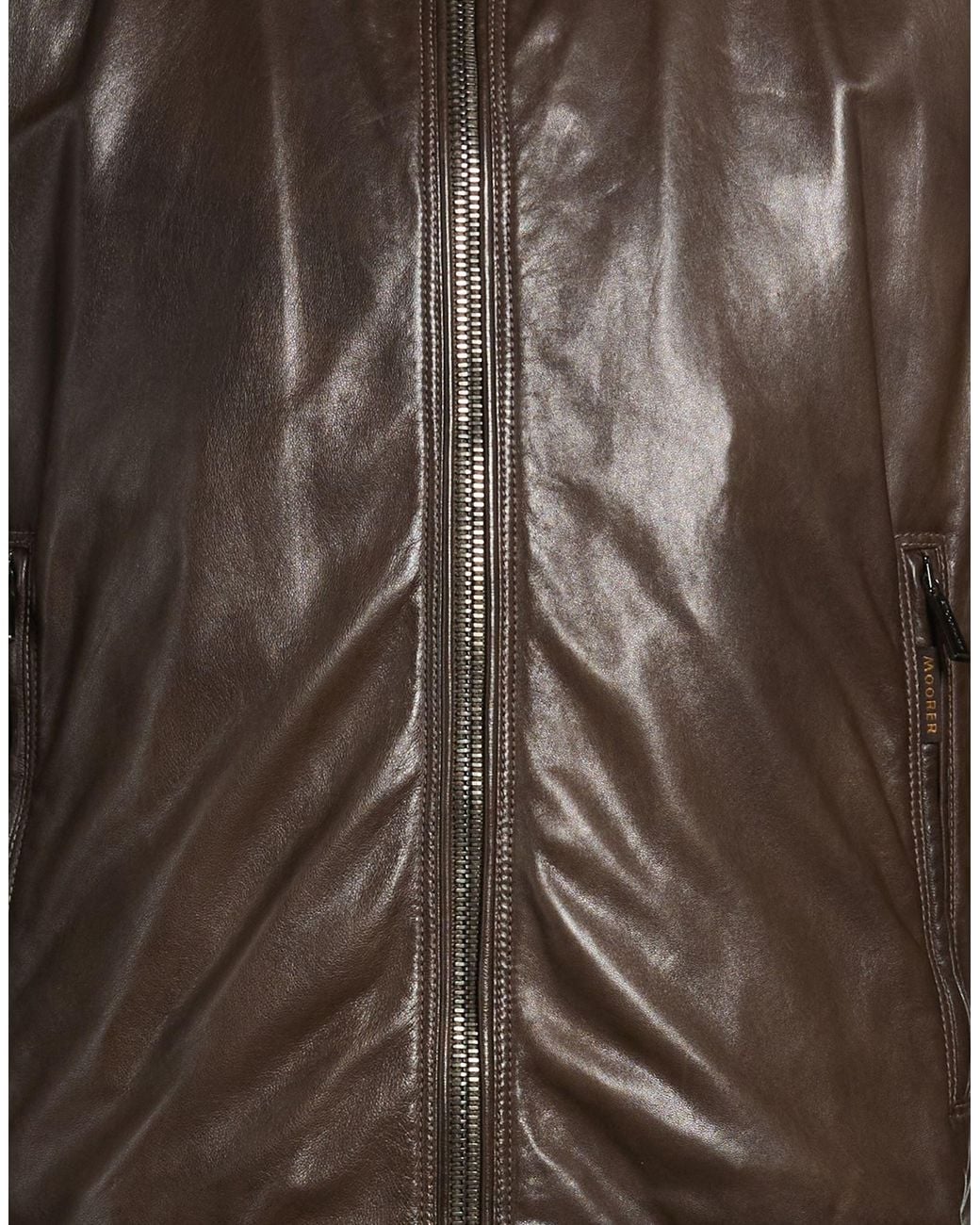 Moorer Brown Dark Jacket Leather for men