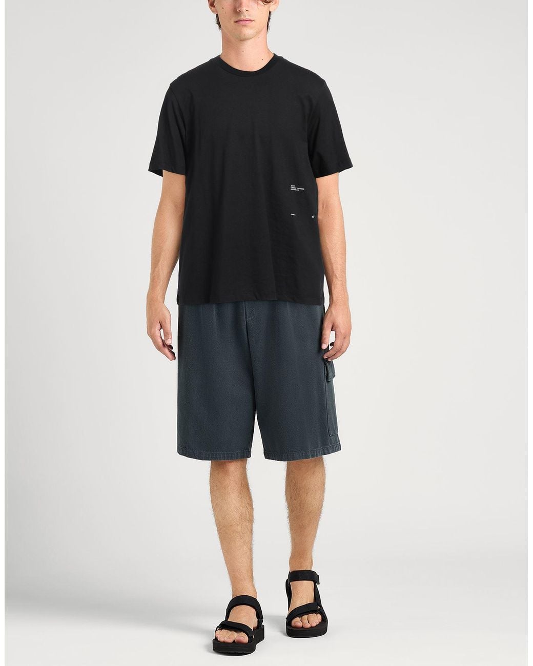 OAMC Black T-Shirt Organic Cotton, Elastane for men