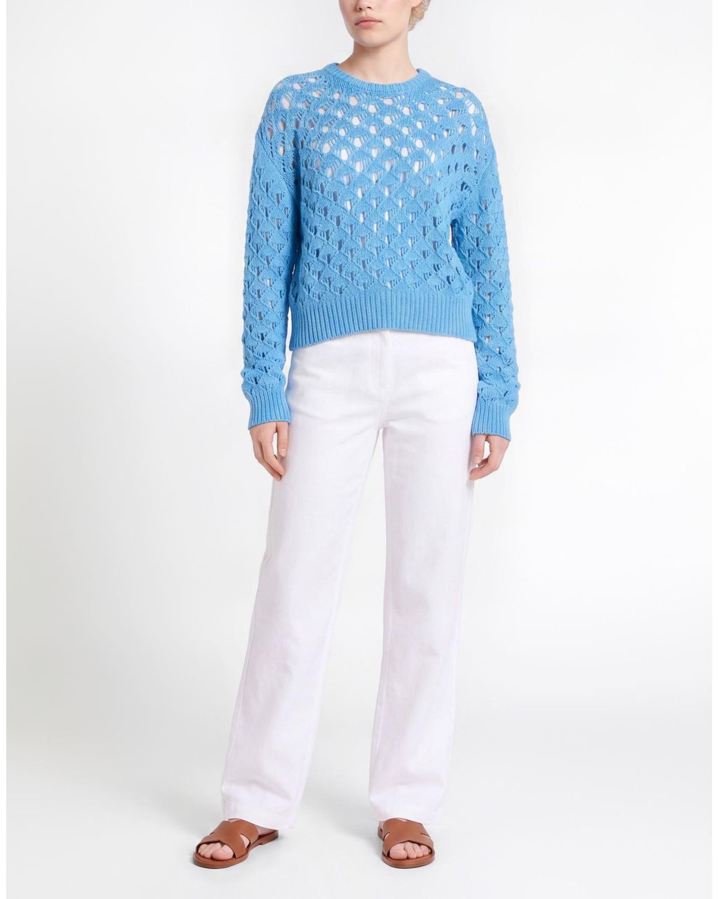MSGM Blue Sweater Cotton