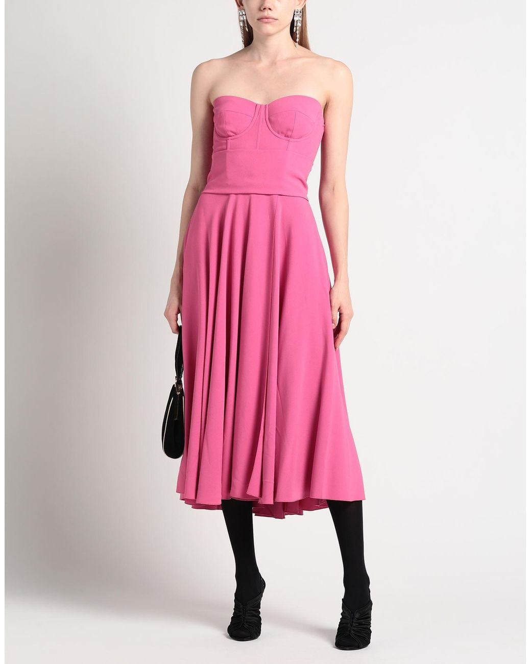 Dolce & Gabbana Pink Sleeveless Pleated Dress
