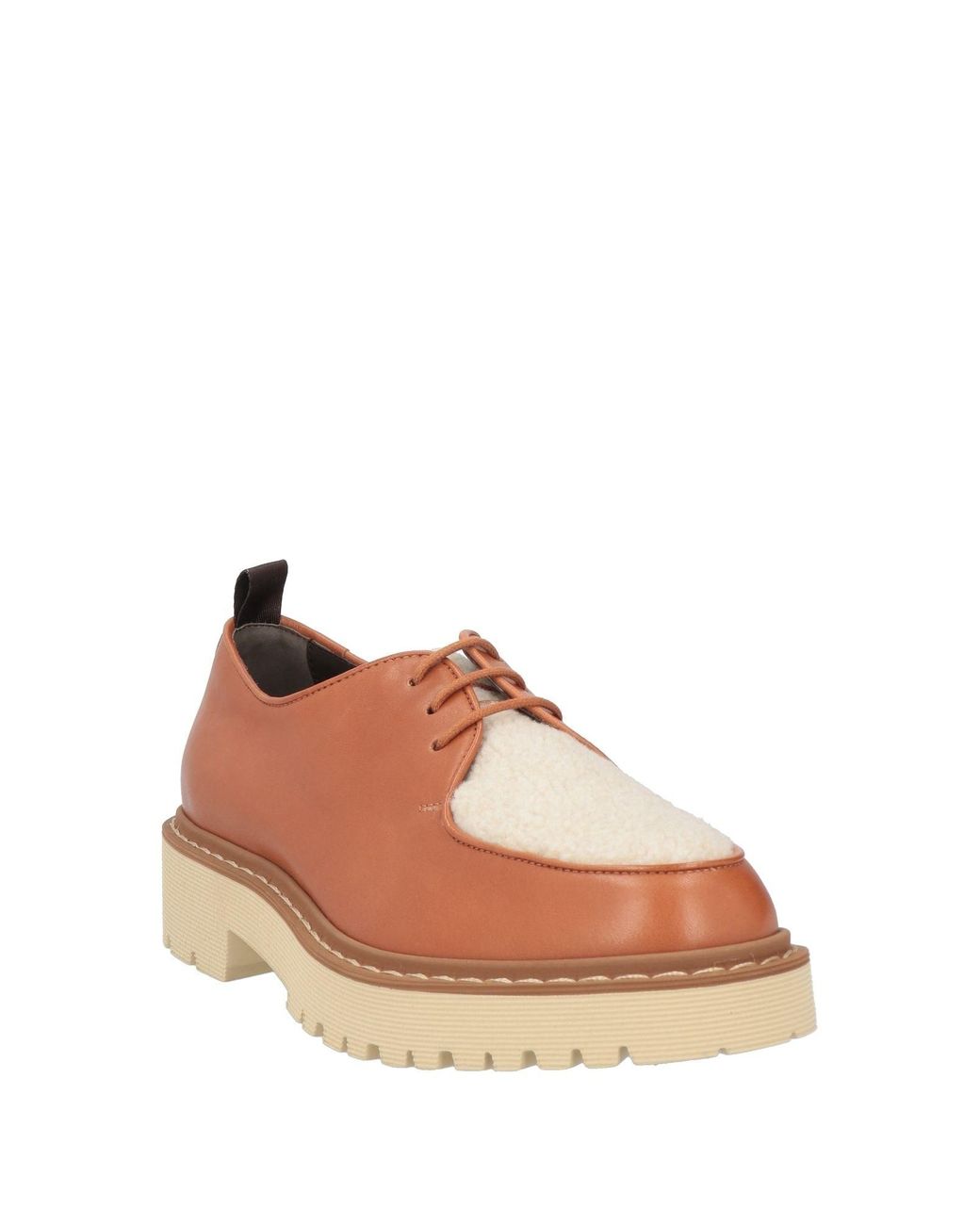 Hogan Brown Lace-Up Shoes Leather, Textile Fibers