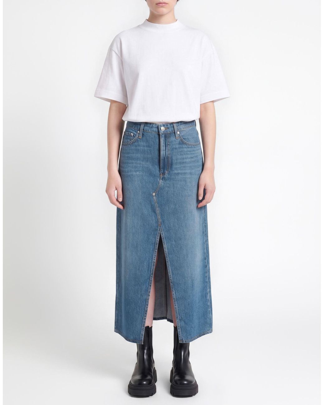 Rag & Bone Blue Midi-Rock