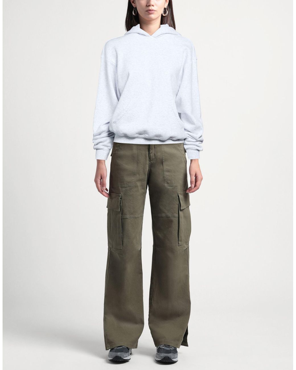 Skims White Light Sweatshirt Cotton, Polyester
