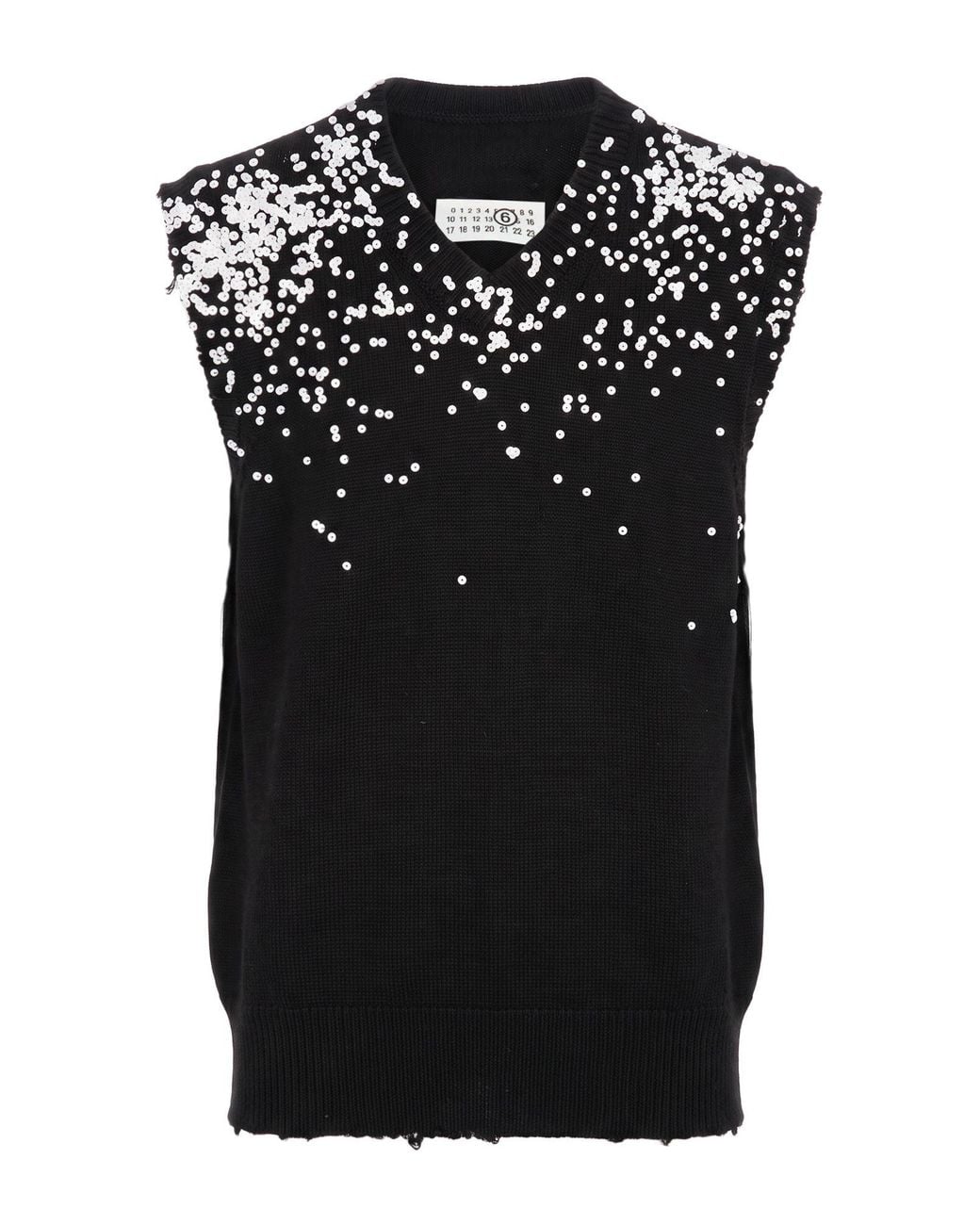 MM6 by Maison Margiela Black Sweater Acrylic, Virgin Wool for men