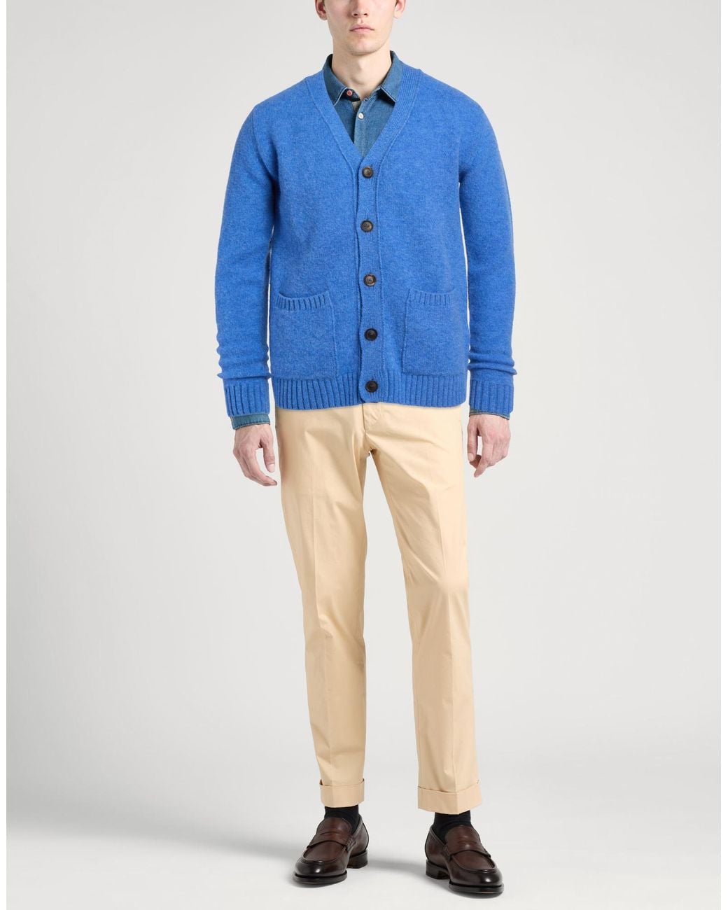 Roda Blue Cardigan for men