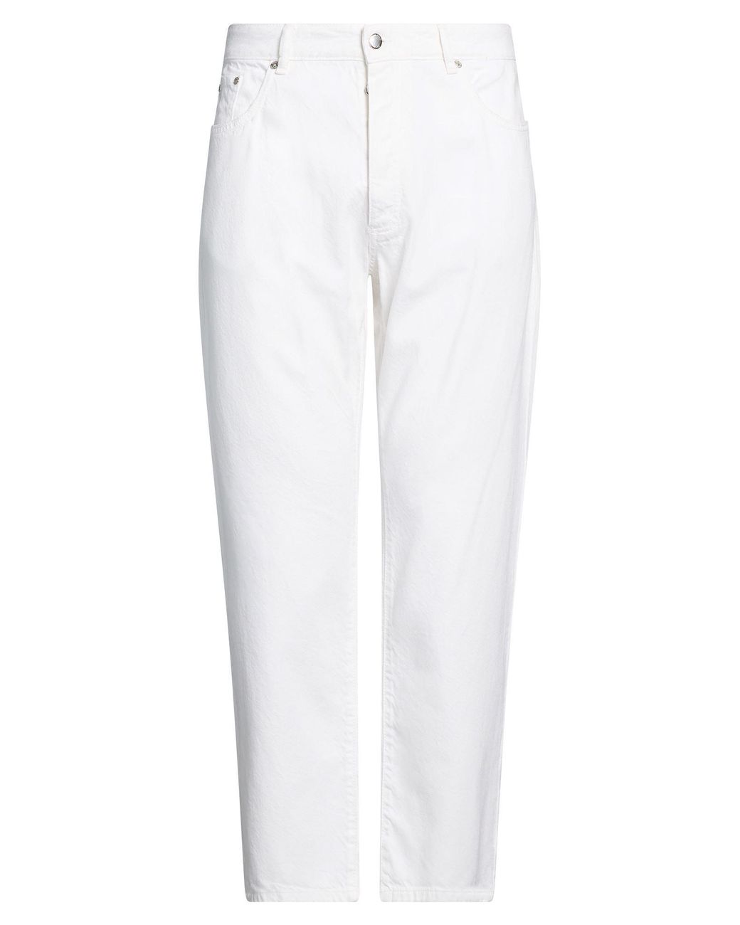 ICON DENIM White Pants Lyocell, Cotton for men