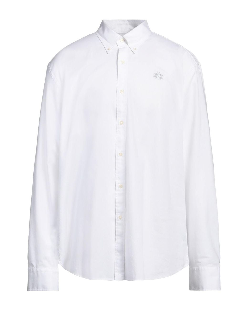 La Martina White Shirt Cotton, Elastane for men