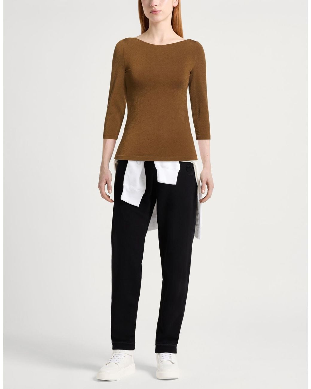 Wolford Brown T-Shirt Cotton, Polyamide, Elastane