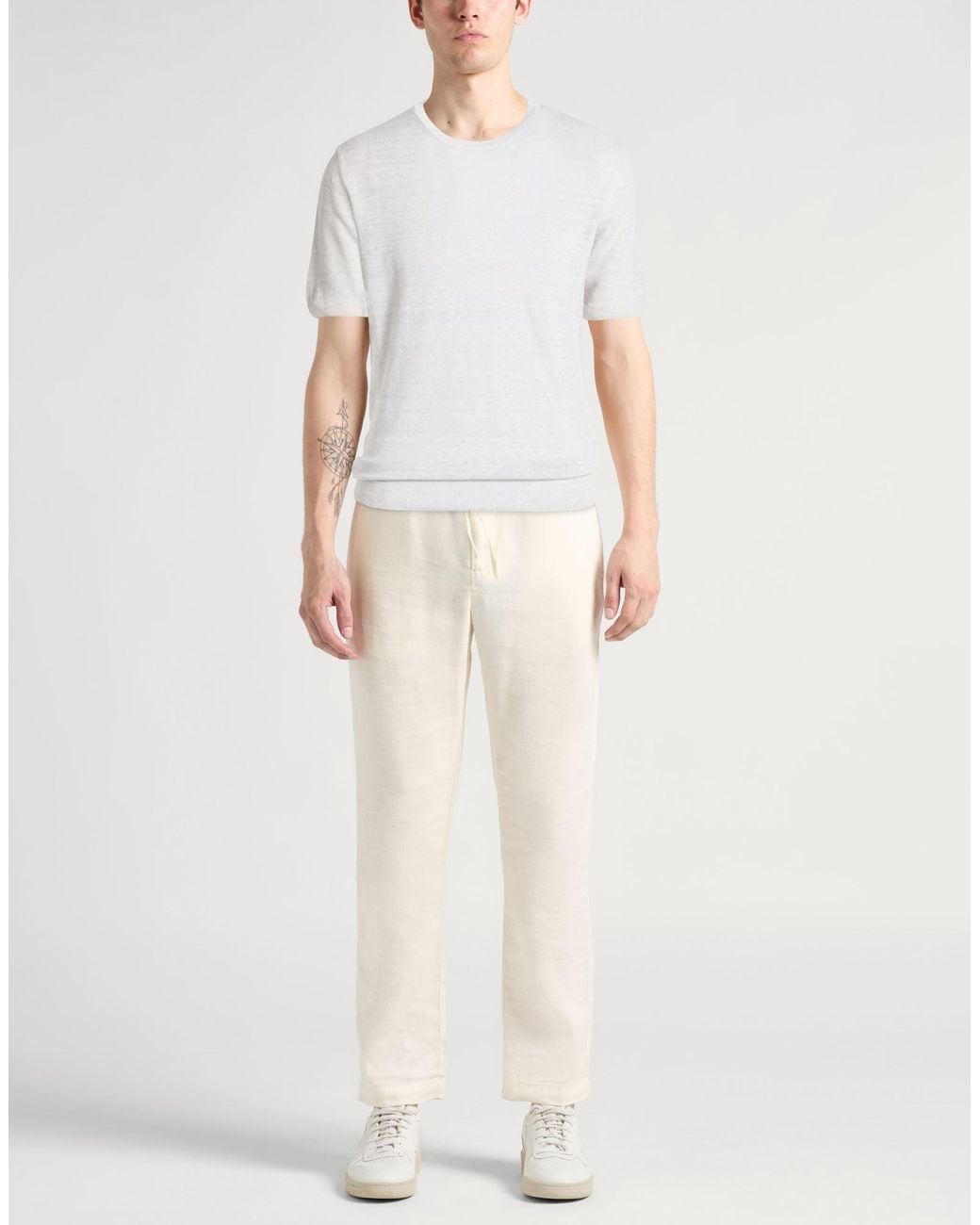 Pullover di 120% Lino in White da Uomo