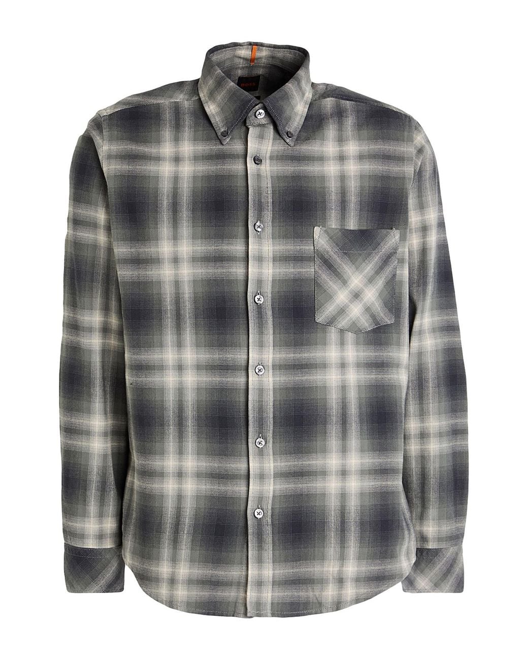Boss Gray Shirt Cotton for men