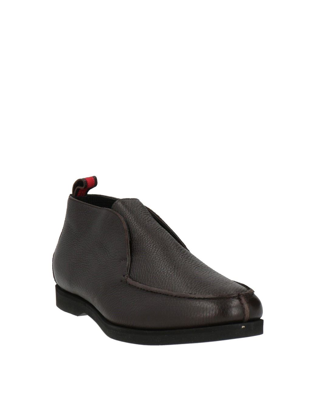 Kiton Black Dark Ankle Boots Leather for men