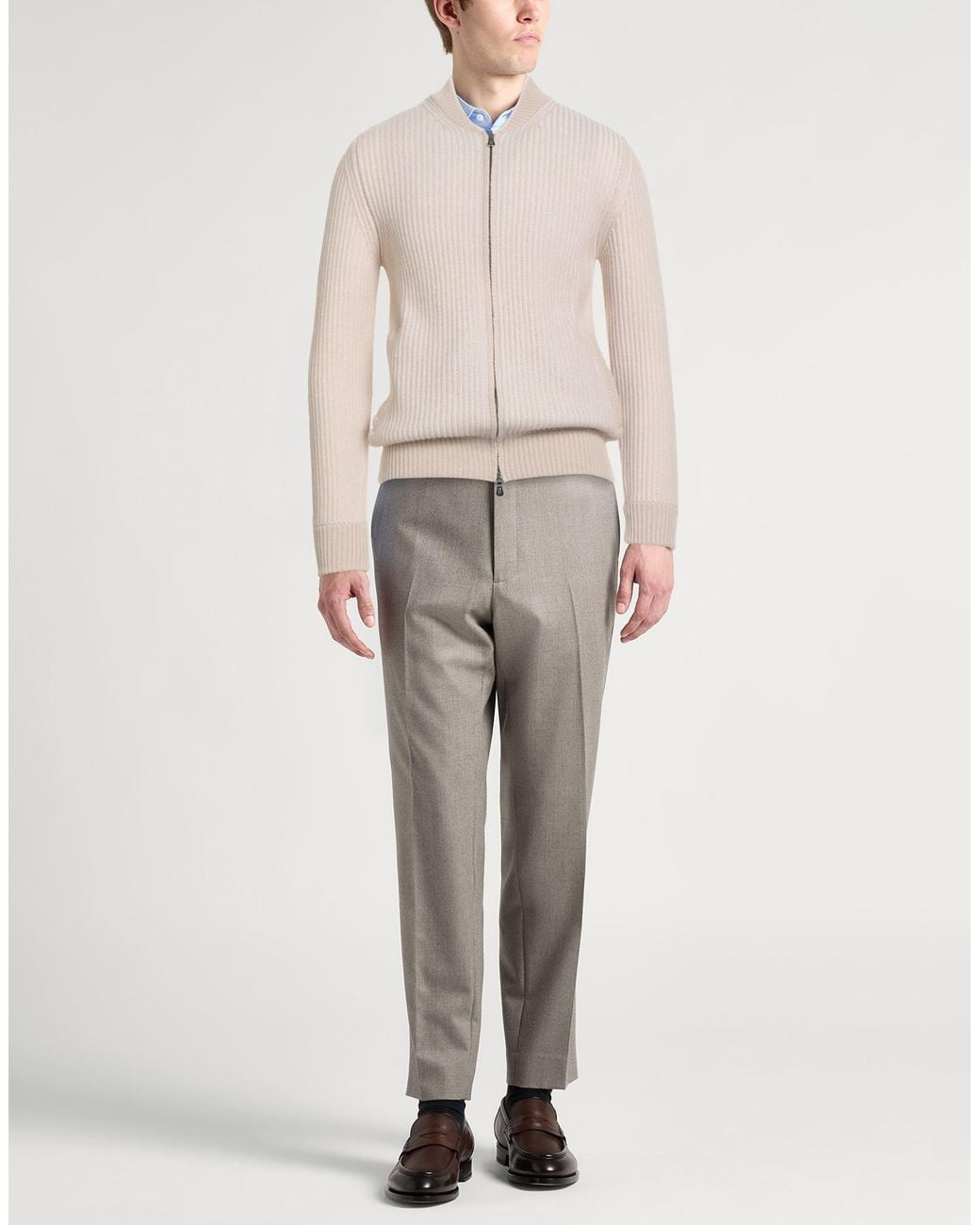 Fedeli Strickjacke in White für Herren