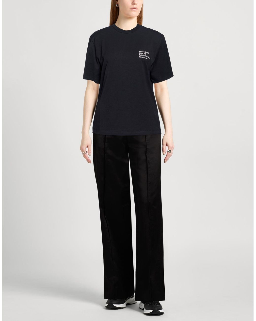 Ferragamo Black T-Shirt Cotton