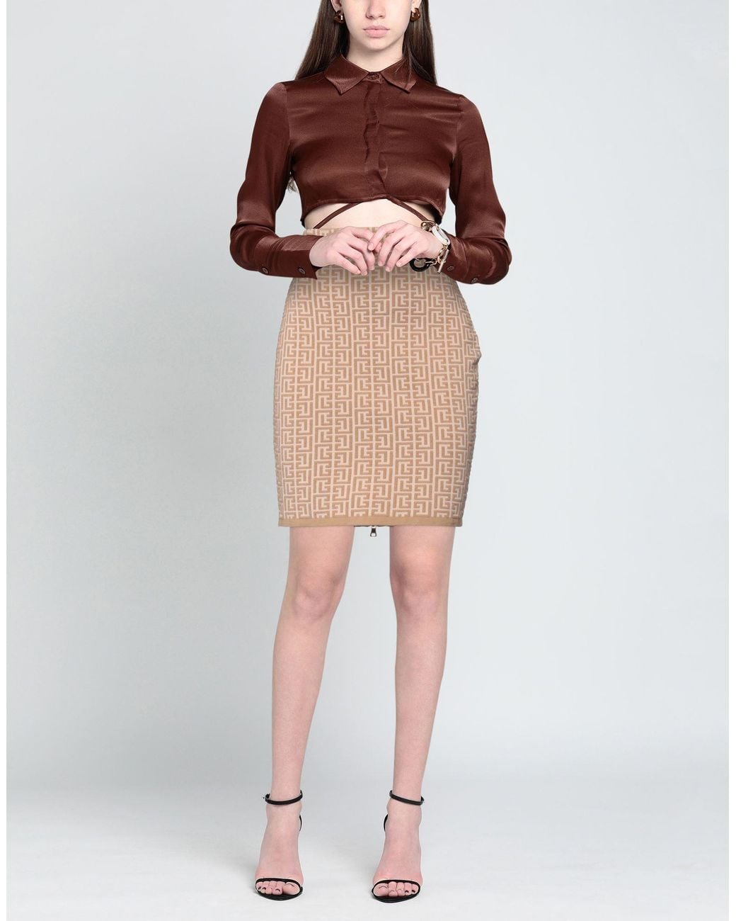 Balmain Natural Mini Skirt