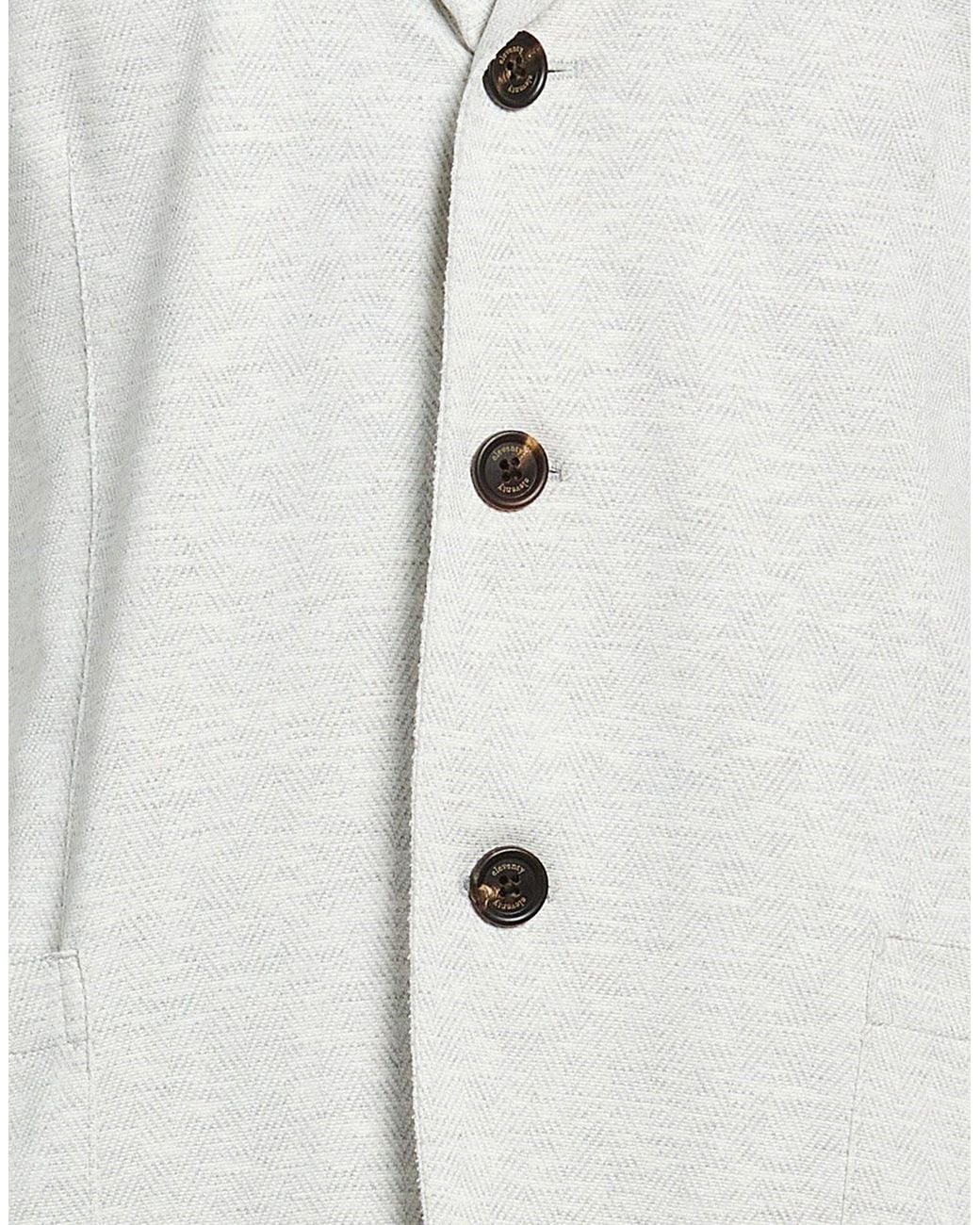 Eleventy White Blazer Viscose, Polyester, Polyamide, Elastane for men