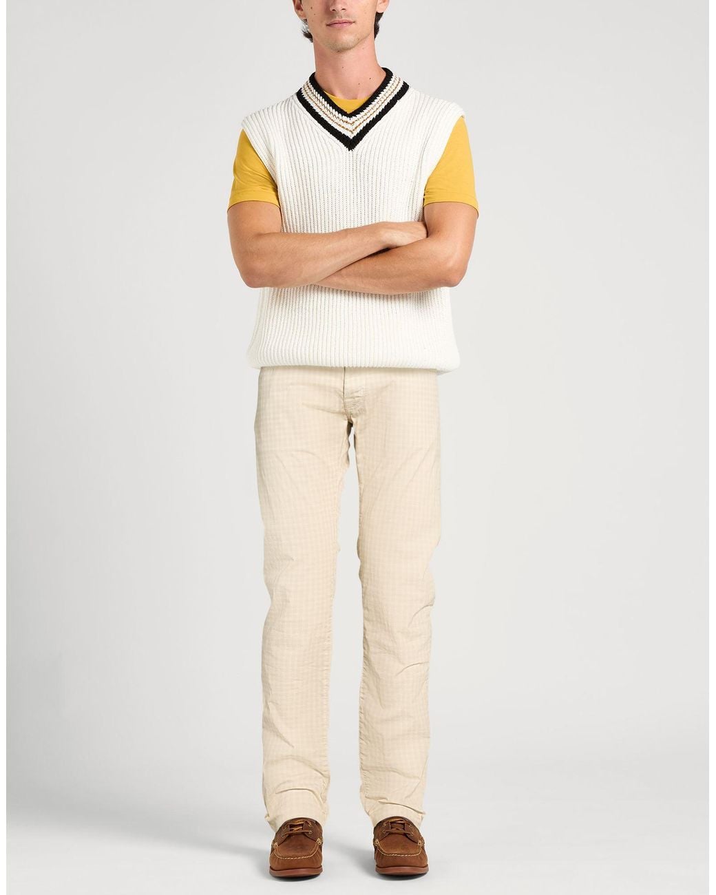 Jacob Cohen Natural Pants Cotton, Elastane for men