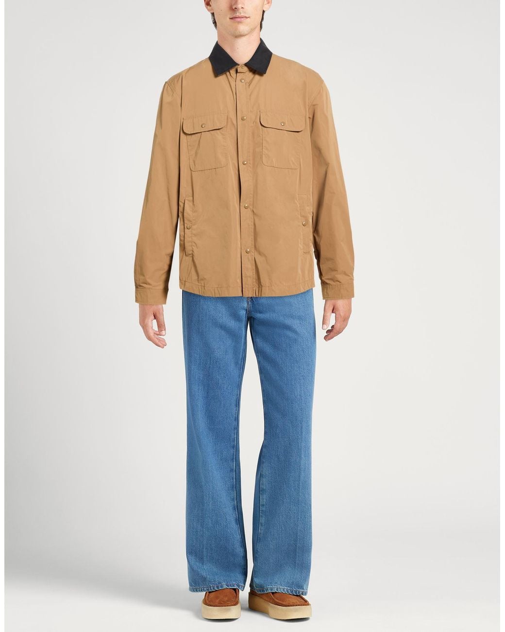 Woolrich Brown Jacket Polyester, Cotton for men