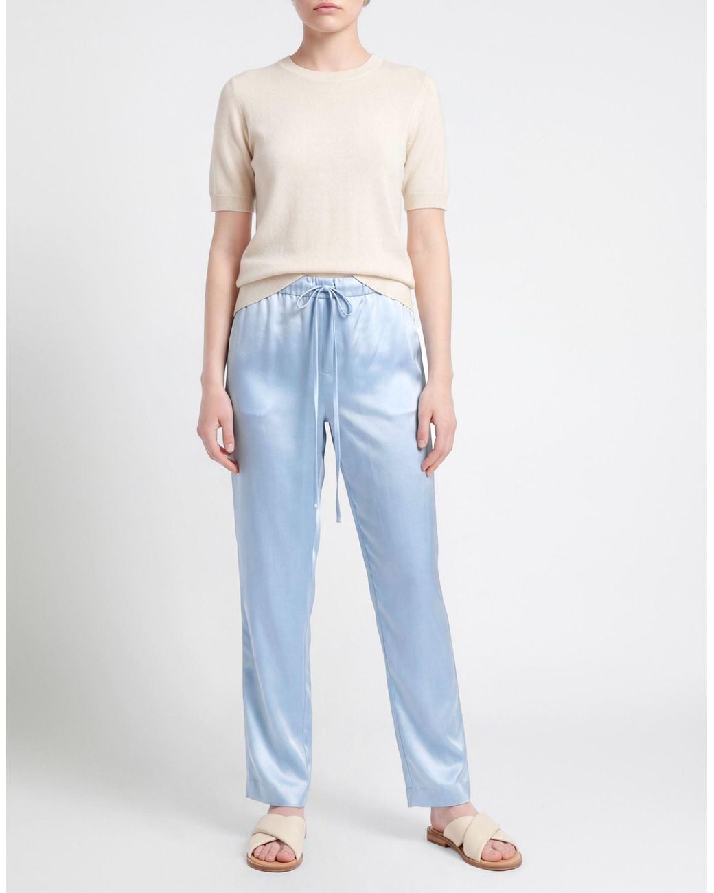 Marques'Almeida Blue Pants Silk