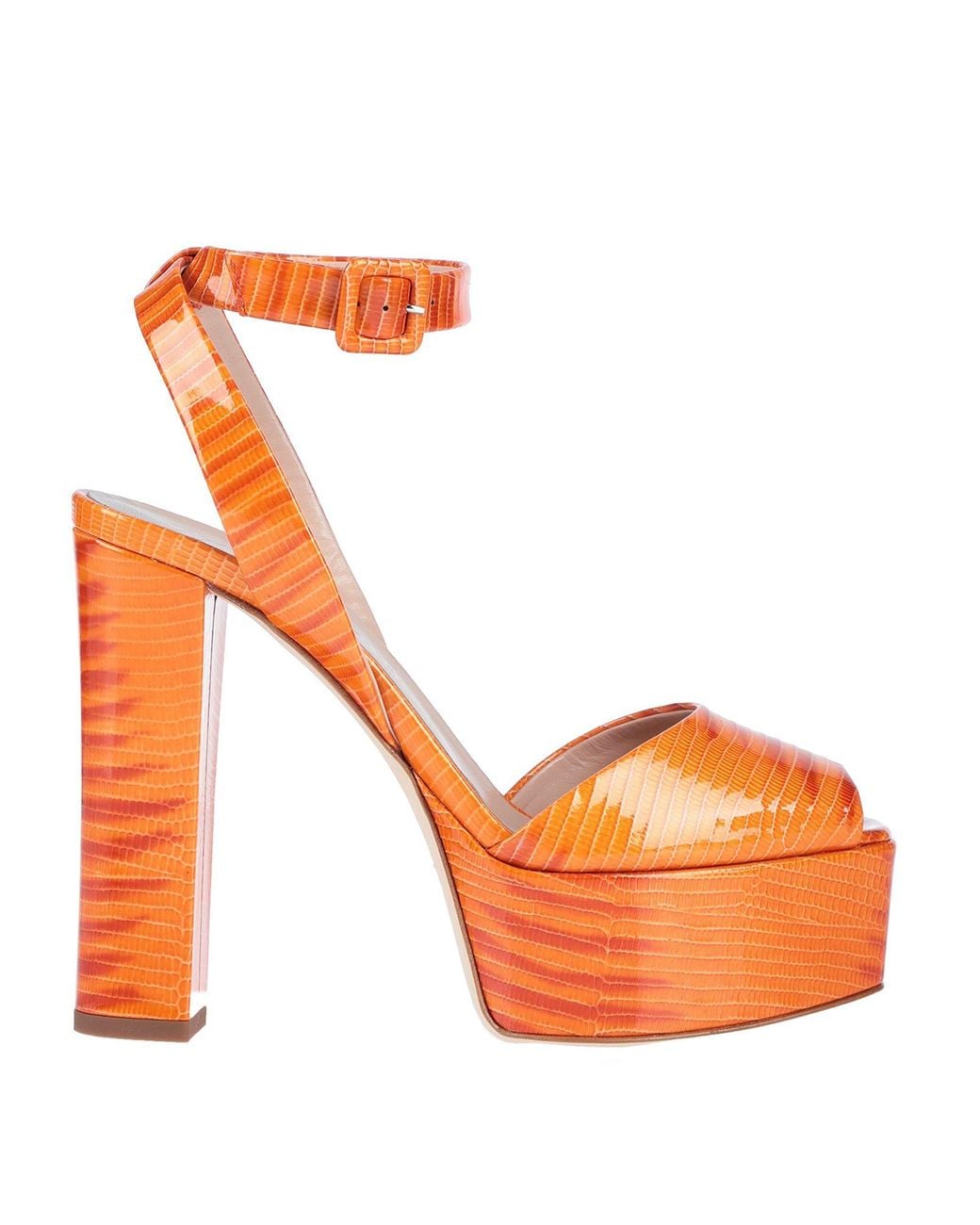 Giuseppe Zanotti Orange Sandals Leather