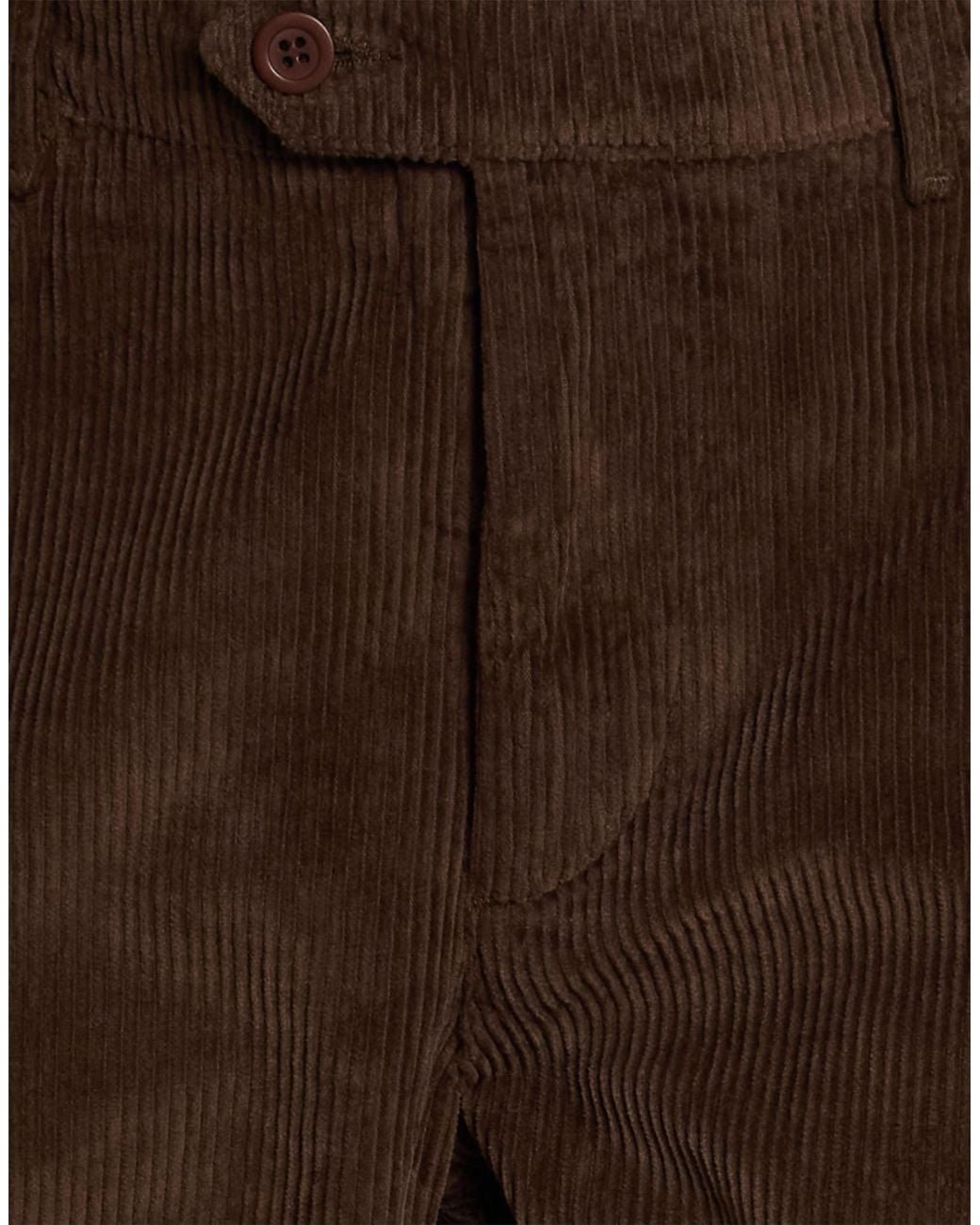 0/zero Construction Brown Dark Pants Cotton, Elastane for men