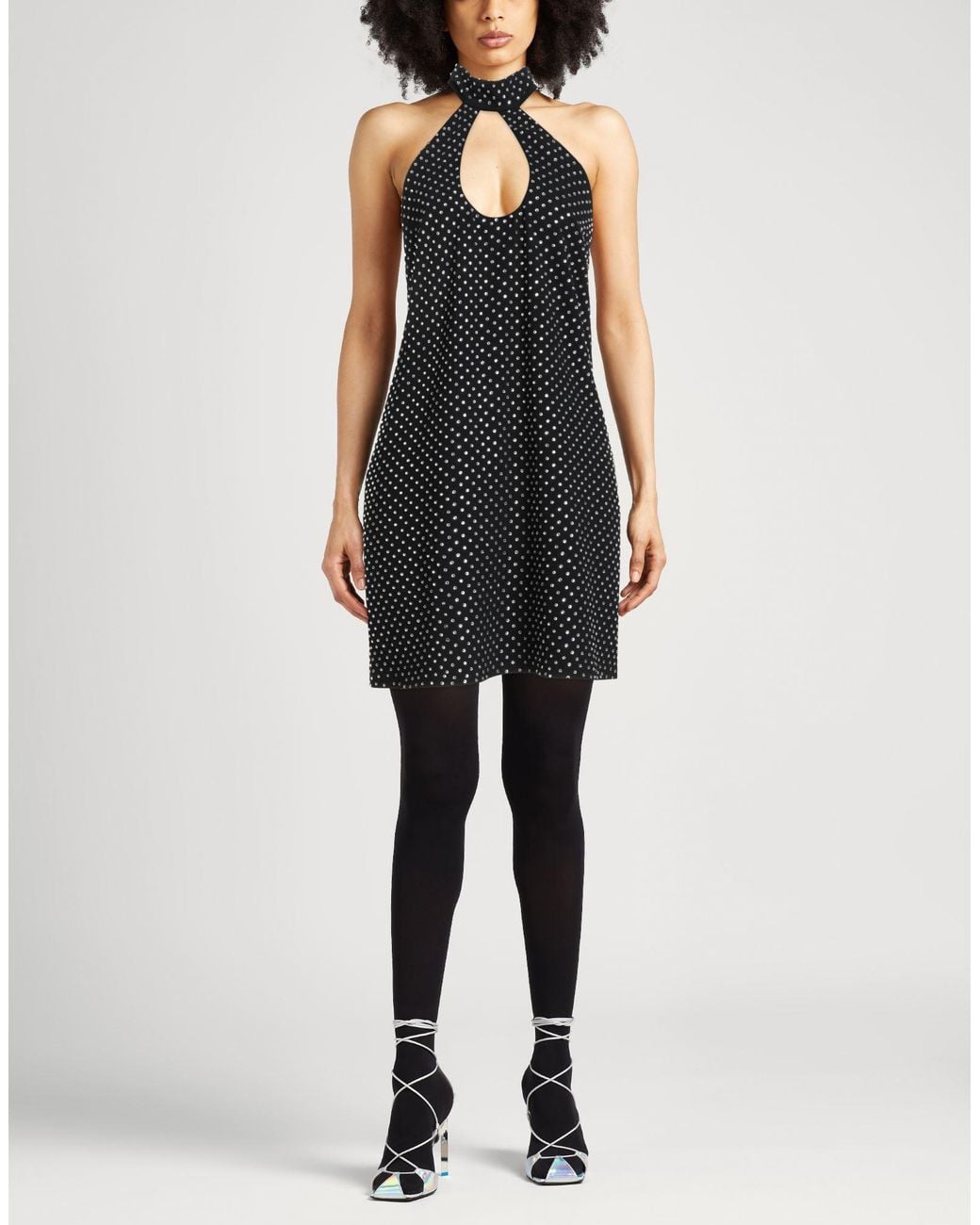 Amen Black Mini Dress Polyester