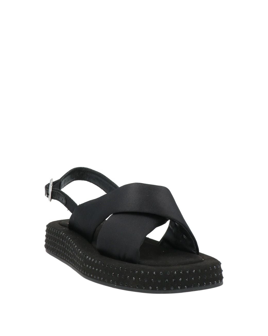Love Moschino Black Sandals Textile Fibers