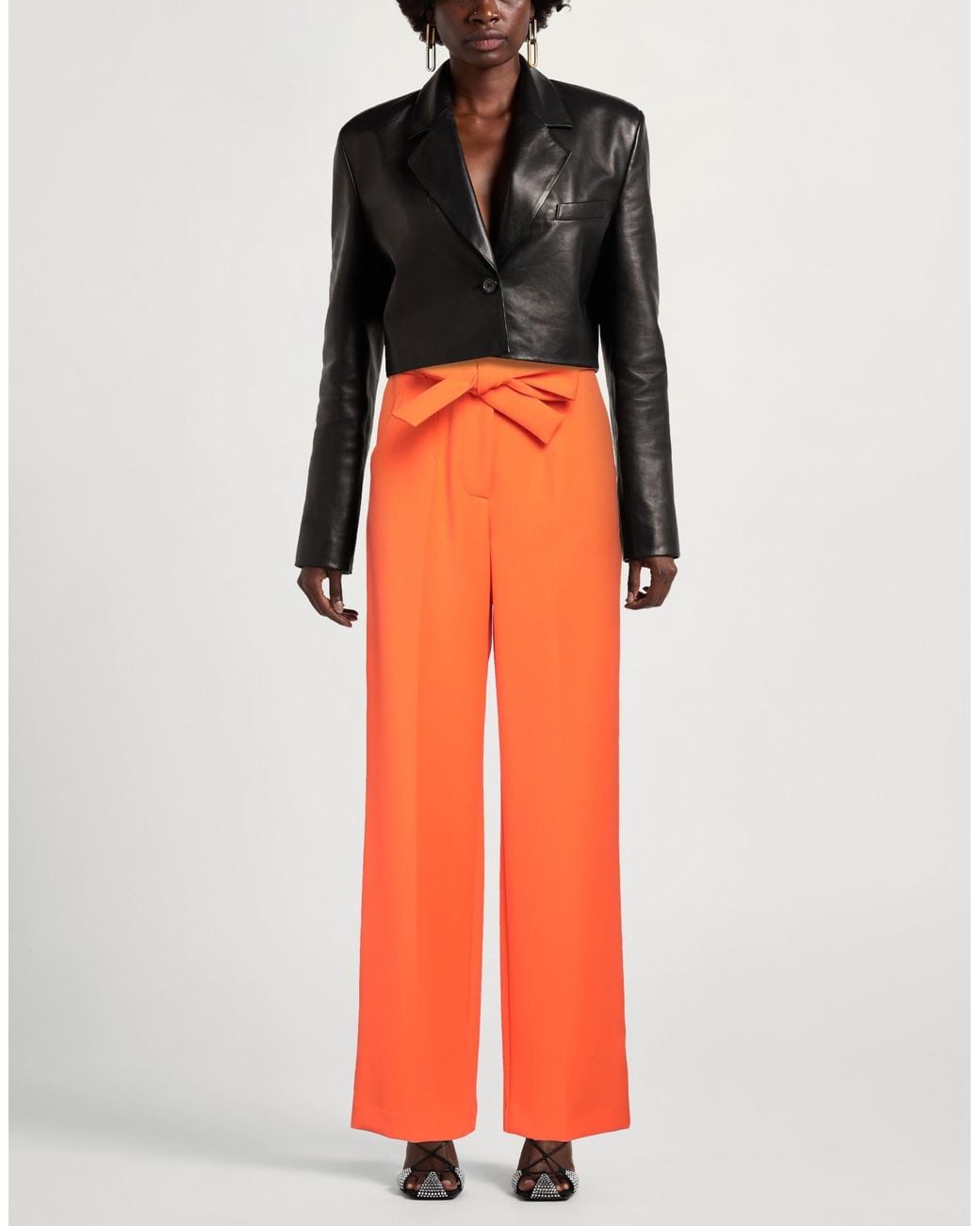 Essentiel Antwerp Orange Pants Recycled Polyester, Elastane