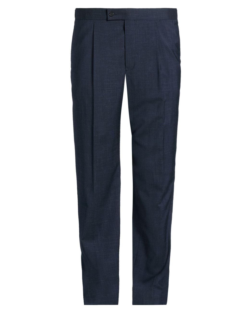 Caruso Blue Pants Wool, Linen, Elastane for men