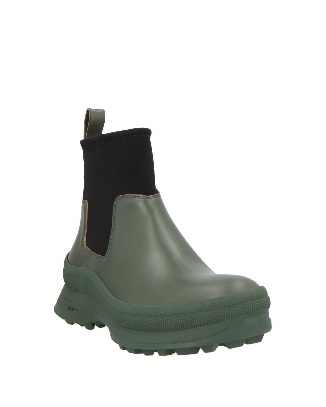 Jil Sander Green Ankle Boots Rubber for men
