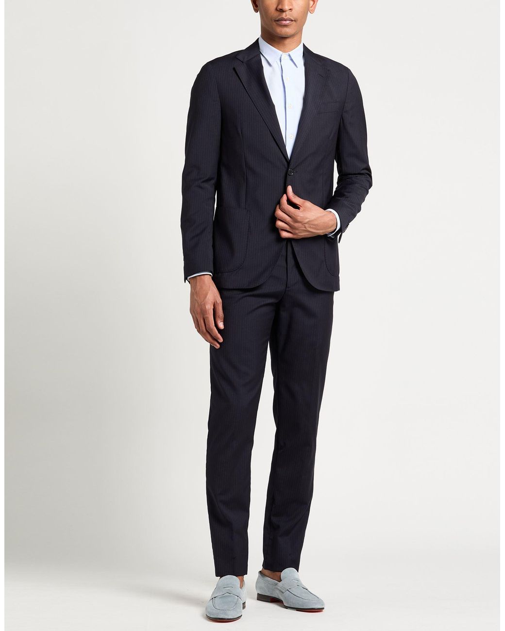 Lardini Blue Midnight Suit Wool for men