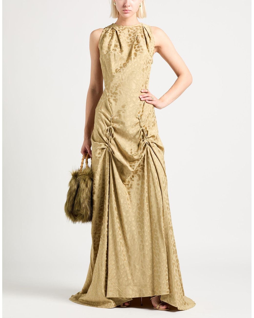 Vivienne Westwood Metallic Maxi Dress Viscose, Wool